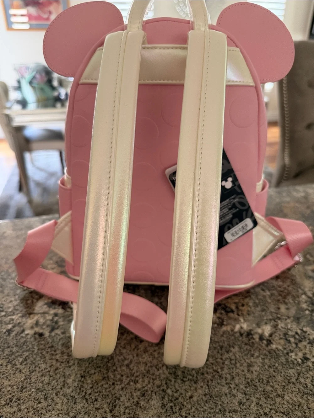 Minnie Mouse Disney Loungefly Women's Mini Backpack Pink Iridescent Bow